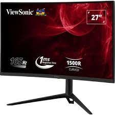 VIEWSONIC VX2718-PC-MHDJ GAMING MONITOR 27 1MS 165HZ VA 1920X1080 FHD 250 HDMI DP 16:9 80M:1 16.7M HOPARLOR 3 KENAR CERCEVESIZ 1500R KAVIS FREESYNC PREMIUM FLICKER FREE MAVI ISIK FILTRESI TILT YUKSEKLIK AYARI VESA