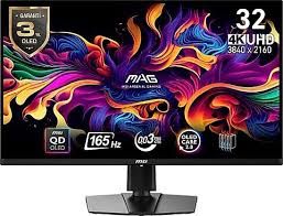 MSI 31.5 MAG 321UP QD-OLED 3840x2160 (UHD) 16:9 FLAT 1500R VA 165HZ 0.03MS FREESYNC PREMIUM GAMING MONITOR