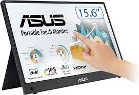 ASUS ZENSCREEN MB16AHG 15.6 TASINABILIR USB MONITOR IPS 1920x1080 3MS 144HZ Mini-HDMI USB-C MM 3YIL MAT EKRAN EYECARE MONITOR