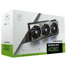 MSI VGA GEFORCE RTX 4080 16GB SUPRIM X RTX4080 16GB GDDR6X 256B DX12 PCIE 4.0 X16 (3XDP 1XHDMI)