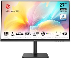 MSI 27 MODERN MD272QXP FLAT IPS 2560x1440 (WQHD) 16:9 100HZ 1MS ADAPTIVE-SYNC PIVOT TYPE-C MONITOR