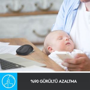 LOGITECH M220 SESSİZ KOMPAKT KABLOSUZ MOUSE-SİYAH 910-004878