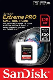 SDSDXDM-128G-GN4IN 128GB Extreme Pro SDXC Memory Card 300MB/s 8K