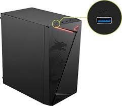 MSI MAG SHIELD M301 Mesh 2x120mm 1x120mm Fan mATX Gaming Bilgisayar Kasası