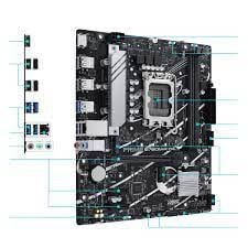 ASUS MB PRIME B760M-R D4 INTEL B760 LGA1700 DDR4 5333 HDMI 2x M2 USB3.2 AURA RGB 2.5Gbit LAN mATX 96GB RAM DESTEGİ ASUS 5X PROTECTION III