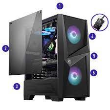 MSI MAG FORGE 100R TEMPERLI CAM 2X A-RGB FAN ,1X 120MM FAN ATX GAMING BILGISAYAR KASASI