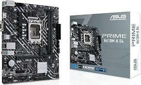 ASUS PRIME H610M-K INTEL H610 LGA1700 DDR5 5600 HDMI VGA M2 USB3.2 MATX 96GB RAM DESTEGI ASUS 5X PROTECTION III