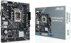 ASUS PRIME H610M-K INTEL H610 LGA1700 DDR5 5600 HDMI VGA M2 USB3.2 MATX 96GB RAM DESTEGI ASUS 5X PROTECTION III