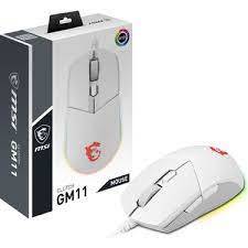 MSI GG CLUTCH GM11 WHITE GAMING MOUSE 5.000 DPI OPTIK SENSOR RGB LED MYSTIC LIGHT OYUNCU FARESI BEYAZ