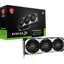MSI VGA GEFORCE RTX 4070 TI VENTUS 3X E1 12G OC RTX4070 TI 12GB GDDR6X 192B DX12 PCIE 4.0 X16 (3XDP 1XHDMI)