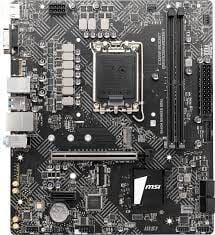 MSI B660M BOMBER DDR4 SOKET 1700 DDR4 4600(OC) PCI-E Gen 4 ,HDMI VGA M.2 USB3.2 1x 1G LAN mATX