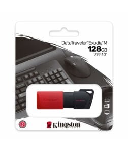 128GB USB 3.2 Gen 1 DataTravelerExodia M (Black + Red)