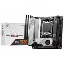 MSI MB MPG B650I EDGE WIFI AM5 DDR5 7200MHZ(OC) HDMI M.2 USB3.2 2.5G LAN WIFI 6E Mini-ITX