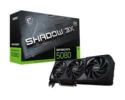 MSI VGA GEFORCE RTX 5080 16G SHADOW 3X OC RTX5080 16GB GDRR7 256 B DX12 PCIE 5.0 X16 (3XDP 1XHDMI)