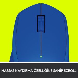 LOGITECH M280 KONFORLU KABLOSUZ OPTİK MOUSE-MAVİ 910-004290