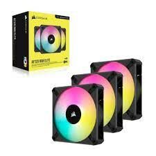 CORSAİR AF SERİSİ, İCUE AF120 RGB SLIM 120MM PWM AKIŞKAN DİNAMİK RULMANLI FAN - SİYAH (CO-9050162-WW)