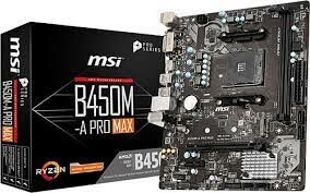 MSI MB B450M-A PRO MAX II AM4 DDR4 4133(OC) DVI HDMI M.2 USB3.1 mATX