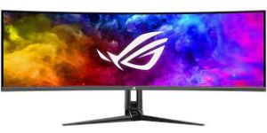 ASUS ROG SWIFT PG49WCD 49 CURVED 1800R QD-OLED 5120X1440 (QUHD) 32:9 144HZ 0.03MS G-SYNC COMPATİBLE CUSTOM HEATSİNK UNİFORM BRİGHTNESS ROG SMART KVM 90 W TYPE-C ASUS DİSPLAY WİDGET CENTER