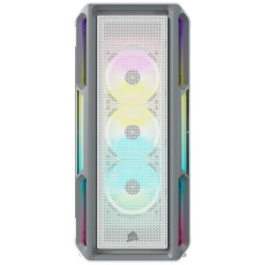 CORSAIR CC-9011231-WW iCUE 5000T RGB TEMPERLI CAM 3x120mm FAN DAHILI RGB KONTROLCU FULL TOWER SMART BILGISAYAR KASASI BEYAZ