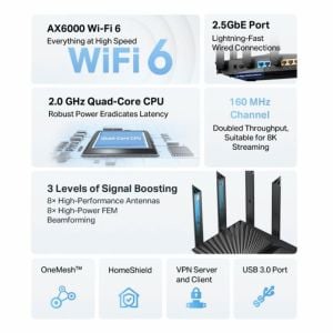 ARCHER-AX80 AX6000 1148 Mbps 2.4 GHz Wi-Fi 6 Router