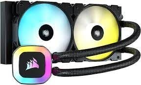 CORSAIR CW-9060053-WW H100 RGB 240mm LIQUID CPU COOLER BLACK