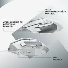 LOGITECH G G502 X KABLOLU OYUNCU MOUSE BEYAZ 910-006147