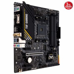 ASUS TUF GAMING A520M-PLUS WIFI AMD A520 AM4 DDR4 4800 DP HDMI VGA M2 USB3.2 AC WIFI BT AURA RGB MATX 128GB KADAR RAM DESTEĞİ ASUS TUF PROTECTION