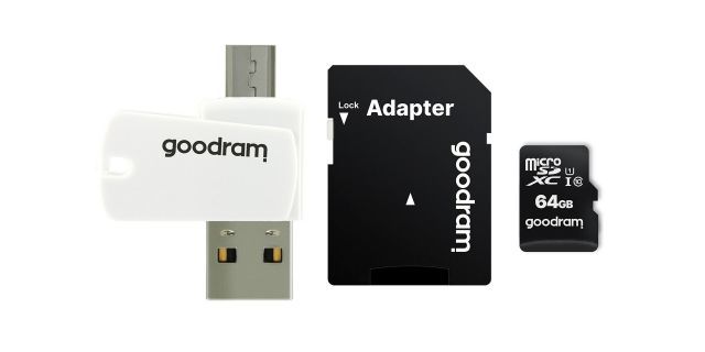 M1A4-0640R12 AIO 64GB OTG USB 2.0 Card Reader + MicroCard Class 10 UHS I