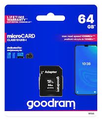 M1AA-0640R12 64GB MICRO CARD cl 10 UHS I + adapter