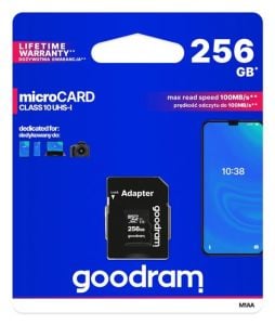 M1AA-2560R12 256GB MICRO CARD cl 10 UHS I + adapter