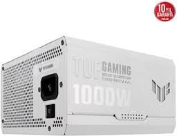 ASUS TUF GAMING-1000G 80+ GOLD 1000W MODÜLER ATX 3.0 UYUMLU 10 YIL GARANTİ - BEYAZ