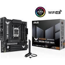 ASUS MB TUF GAMING B850M-PLUS WIFI AMD B850 AM5 DDR5 8000 DP HDMI 3x M2 USB3.2 Gen 2x2 WiFi 6E + BT AURA RGB 2.5Gbit LAN mATX 14+2+1 Güç Aşamaları, 1xGen5 M.2, Ready for Advanced AI PC