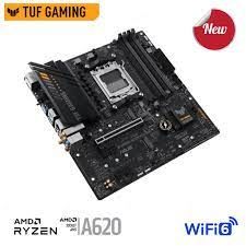 ASUS TUF GAMING A620M-PLUS AMD A620 AM5 DDR5 6400 2xDP HDMI Çift M2 USB3.2 AURA RGB 2.5Gbit LAN mATX ASUS TUF PROTECTION
