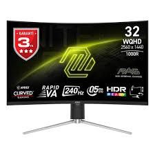 MSI 31.5 MAG 325CQRXF E2 2560x1440 (WQHD) CURVE 1000R RAPID VA 240HZ 0.5MS FREESYNC PREMIUM GAMING MONITOR