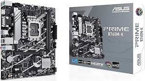 ASUS PRIME B760M-K Intel B760 LGA1700 DDR5 8000 HDMI VGA Çift M2 USB3.2 AURA RGB 2.5Gbit LAN mATX ASUS 5X PROTECTION III, Armoury Crate, AI Suite 3