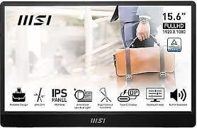 MSI 15.6 PRO MP161 E2U 1920x1080 (FHD) 16:9 FLAT IPS 60HZ 4MS ADAPTIVE-SYNC PORTATIF MONITOR