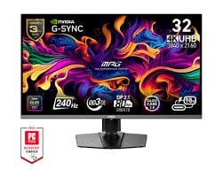 MSI 31.5 MPG 322URX QD-OLED 3840x2160 (UHD) 16:9 FLAT QD-OLED 240HZ 0.03MS ADAPTIVE-SYNC GAMING MONITOR SIYAH