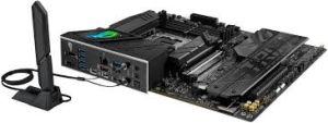 ASUS MB ROG STRIX B860-F GAMING WIFI Intel B860 LGA1851 DDR5 9066 DP HDMI 4x M2 USB3.2 Gen 2x2 WiFi 7 + BT AURA RGB 2.5Gbit LAN ATX 16+1+2+1 Güç Aşamaları, 1xGen5 M.2, ASUS MB AI Advisor, Thunderbolt 4