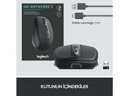LOGITECH MX ANYWHERE 3 KOMPAKT KABLOSUZ KURUMSAL PERFORMANS MOUSE SİYAH&GRİ 910-006205