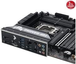 ASUS MB TUF GAMING B860M-PLUS Intel B860 LGA1851 DDR5 8800 DP HDMI Type-C 3x M2 USB3.2 Gen 2x2 AURA RGB 2.5Gbit LAN mATX 12+1+2+1 Güç Aşamaları, 1xGen5 M.2, Ready for Advanced AI PC