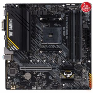 ASUS TUF GAMING A520M-PLUS II AMD A520 AM4 DDR4 4800 DP HDMI VGA M2 USB3.2 AURA RGB MATX 128GB KADAR RAM DESTEĞİ ASUS TUF PROTECTION