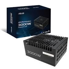 ASUS PRO WS 3000W PLATINUM PSU, PROFESYONELLER İÇİN ÜST DÜZEY VOLTAJ KARARLILIĞI SAĞLAR VE DÖRT EKRAN KARTINI DESTEKLEYEREK ZORLU YAPAY ZEKA YÜKLERİNE UYGUNDUR.