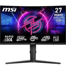 MSI 27 MPG 275CQRXF RAPID VA 2560x1440 (WQHD) 16:9 CURVE 1500R RAPID 240HZ 0.5MS FREESYNC PREMIUM PRO GAMING MONITOR