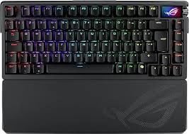 ASUS ROG AZOTH EXTREME/NX SNOW/PBT/UK 75 CUSTOM OYUN KLAVYESİ, ALÜMİNYUM VE KARBON FİBER ŞASE, AYARLANABİLİR CONTA MONTAJI, ÜÇ KATMANLI SES AZALTICI, RENKLİ OLED DOKUNMATİK EKRAN, ROG NX SNOW ANAHTARLAR