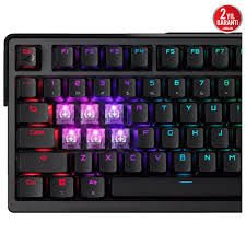 ASUS ROG AZOTH EXTREME/NX SNOW/PBT/UK 75 CUSTOM OYUN KLAVYESİ, ALÜMİNYUM VE KARBON FİBER ŞASE, AYARLANABİLİR CONTA MONTAJI, ÜÇ KATMANLI SES AZALTICI, RENKLİ OLED DOKUNMATİK EKRAN, ROG NX SNOW ANAHTARLAR