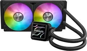 ASUS PRIME LC 240 ARGB SIVI SOĞUTUCU ÖZEL TASARLANMIŞ CPU TEMAS ALANI VE KANATÇIKLI KANALLARA SAHİP SONSUZ AYNA LENS SEÇENEKLERİ OLAN SU BLOĞU, ARGB FANLAR VE AURA AYDINLATMA 6 YIL GARANTİ