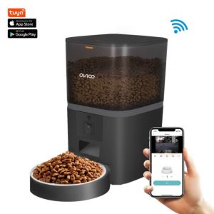 QQ005-S WiFi Camera Pet Feeder – Siyah
