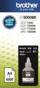BT6000BK KARTUŞ T300 T500W  T800 6000 SY SİYAH RENK
