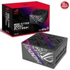 ASUS ROG-STRIX-1200P TAM MODÜLER GÜÇ KAYNAĞI, 80 PLUS PLATİNUM SERTİFİKALI, ATX 3.1, GaN MOSFET, AKILLICA VOLTAJ DÜZENLEYİCİ, 10 YIL GARANTİ