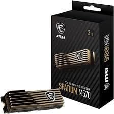 MSI SSD SPATIUM M570 PCIE 5.0 NVME M.2 2TB HEATSİNK R:10000 W:9500